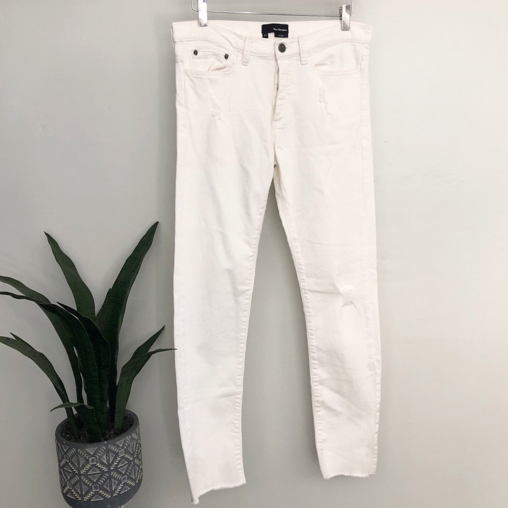 The Kooples White Raw Hem Jeans